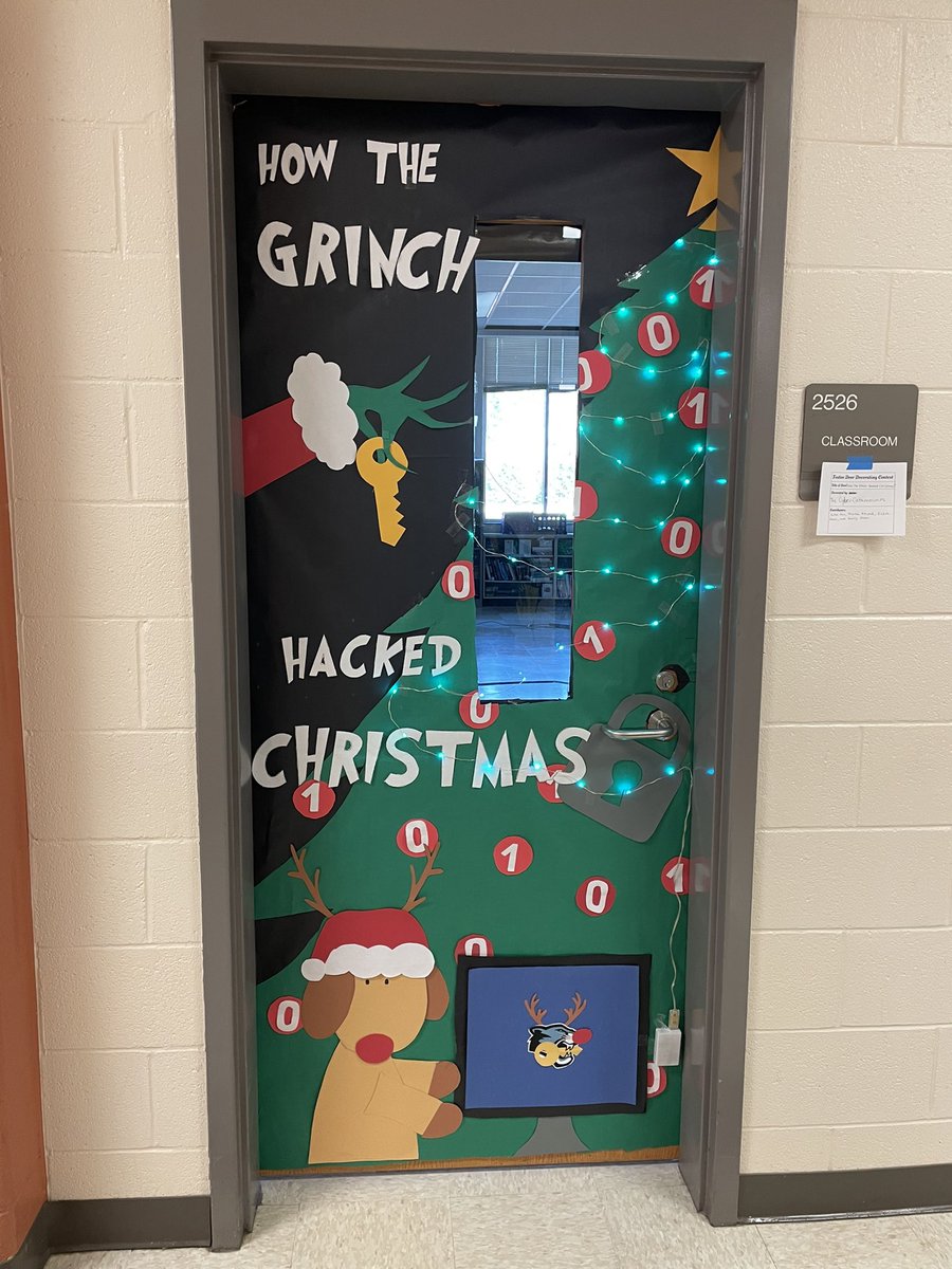 CatamountsCyber's tweet photo. “How the Grinch Hacked Christmas”, decorated by the CyberCatamounts 🐱

Stay #cybersafe this holiday season! #CyberSecurity #holidayseason https://t.co/WT6omq4Fkb