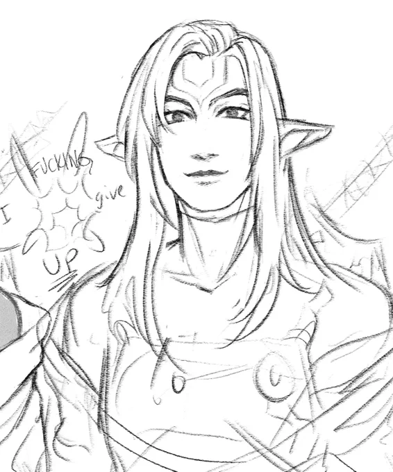 First time I drew my ancient era Link and the most recent wip. Look at that baked potato of a Lonk 