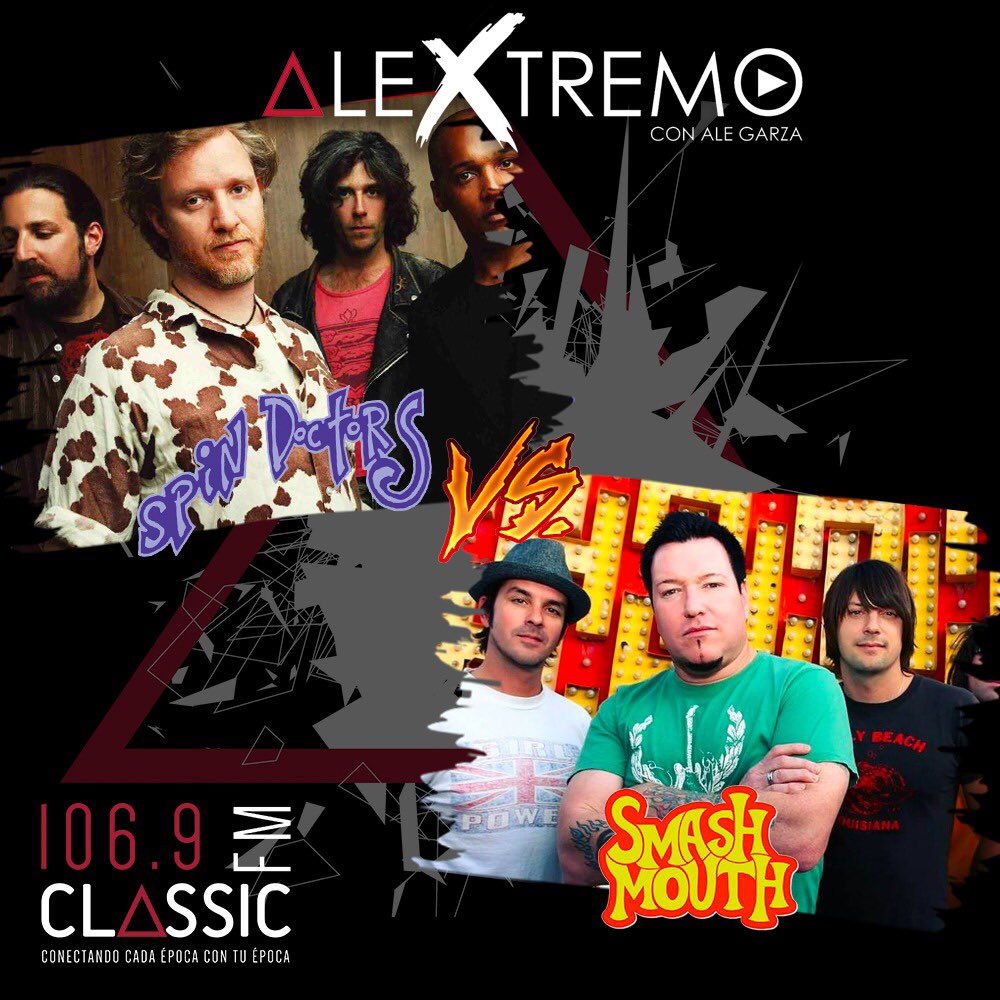 Classic1069fm's tweet photo. ¡AleXtremo! Con @AleGLocutora 
De 2-5pm deja tu voto 3 IN A ROW

Hoy SPIN DOCTORS vs SMASH MOUTH 

Escúchanos en línea: https://t.co/ZqF6wwhvVu
#3InARow
 🎙📻🎧🎸🤘🏻 https://t.co/y07ZLZQ7B0
