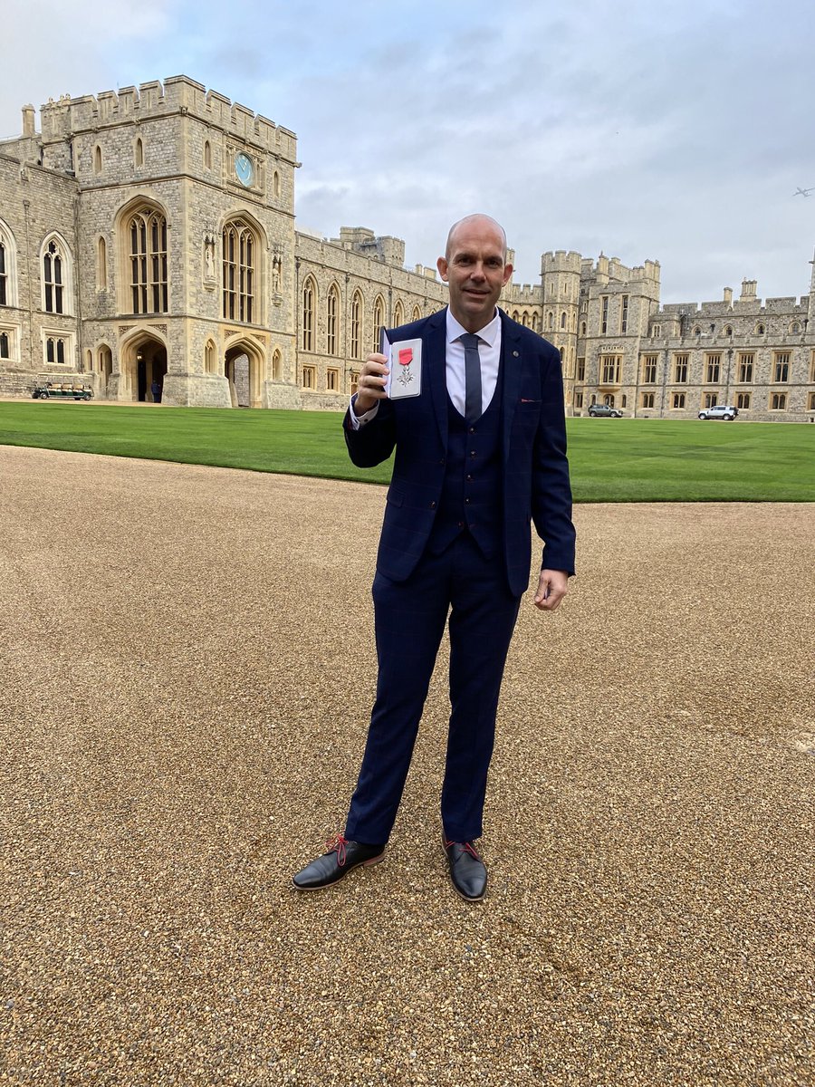 I wanted to drop a message to thank everyone that has supported me these past few years. Today I received the honour of an MBE at Windsor Castle. Although I am emotionally proud, I am completely aware that I have only accomplished this achievement because of kind people like you.
