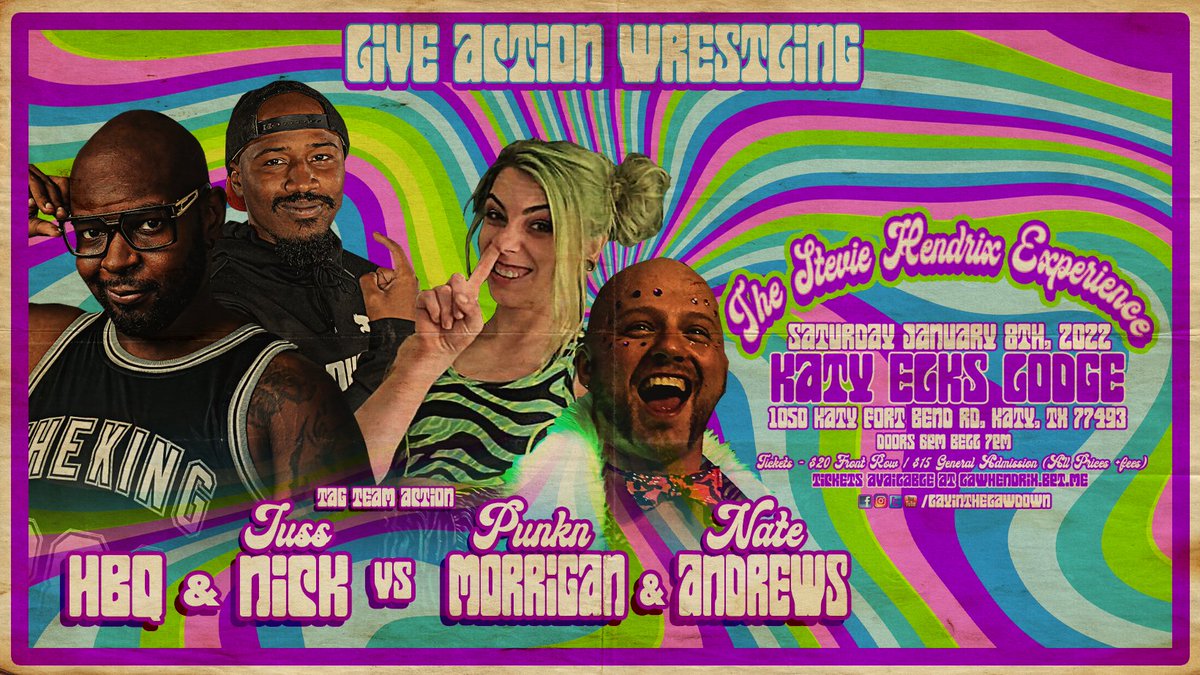 LayinTheLAWDown's tweet photo. Can't beat 'em, join 'em! Seems that #Loverboy #NateAndrews has finally come to his senses and joins forces in this Tag Match with #PunknMorrigan versus #JussNick and #HBQ! Oughta be a good one January 8th! #LAW #LayinTheLAWDown #LAWHendrix #LAWKaty
🎟 https://t.co/YtZVQsLyPQ https://t.co/KTbo13JIfm