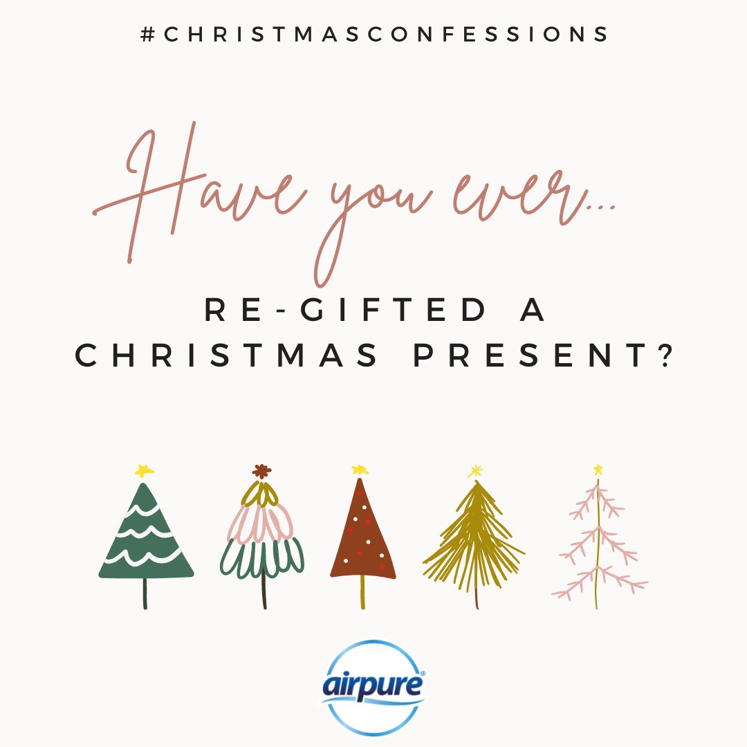 AirPureUK's tweet photo. Well... Have you?! 😳
If so, what was it?
#christmasconfessions #haveyouever #tellthetruth #airpure #airpureuk #regifted #christmas #confessions https://t.co/QT8VoeiNf1