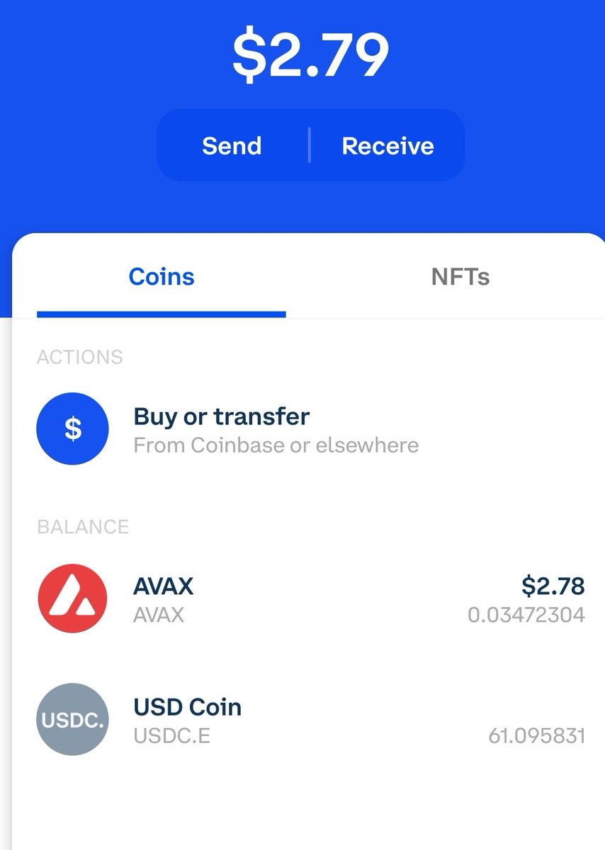 dapps_inc's tweet photo. Instant #USDC payments on @avalancheavax between @dappsuite and @CoinbaseWallet https://t.co/0vg3rlJK0J
