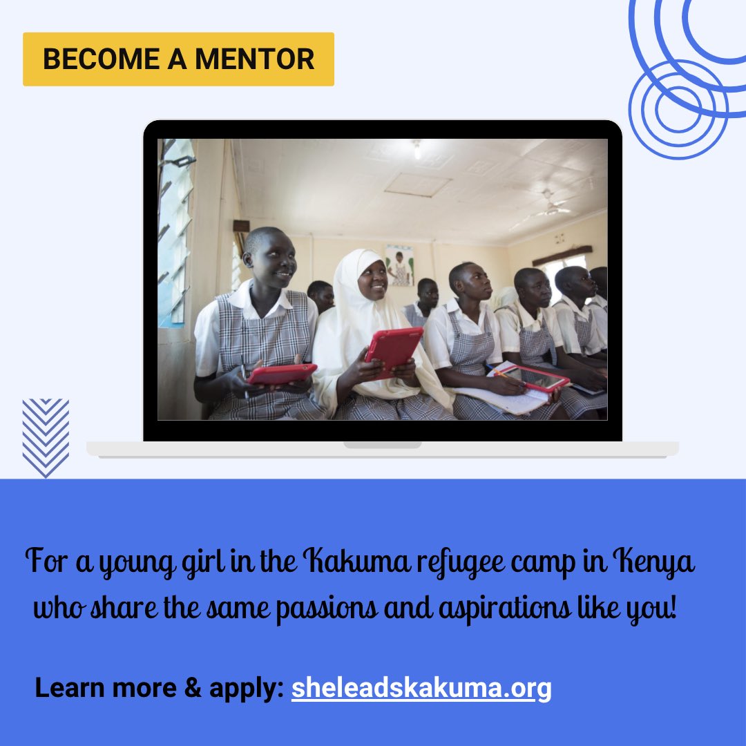 Are you a female student enrolled in college in North America/Europe/Australia or a recent graduate?

Are you passionate about leadership, advocacy, and gender equity?

Join us as a mentor for a transformative 6-month experience: sheleadskakuma.org

#Mentorship #GenderEquity