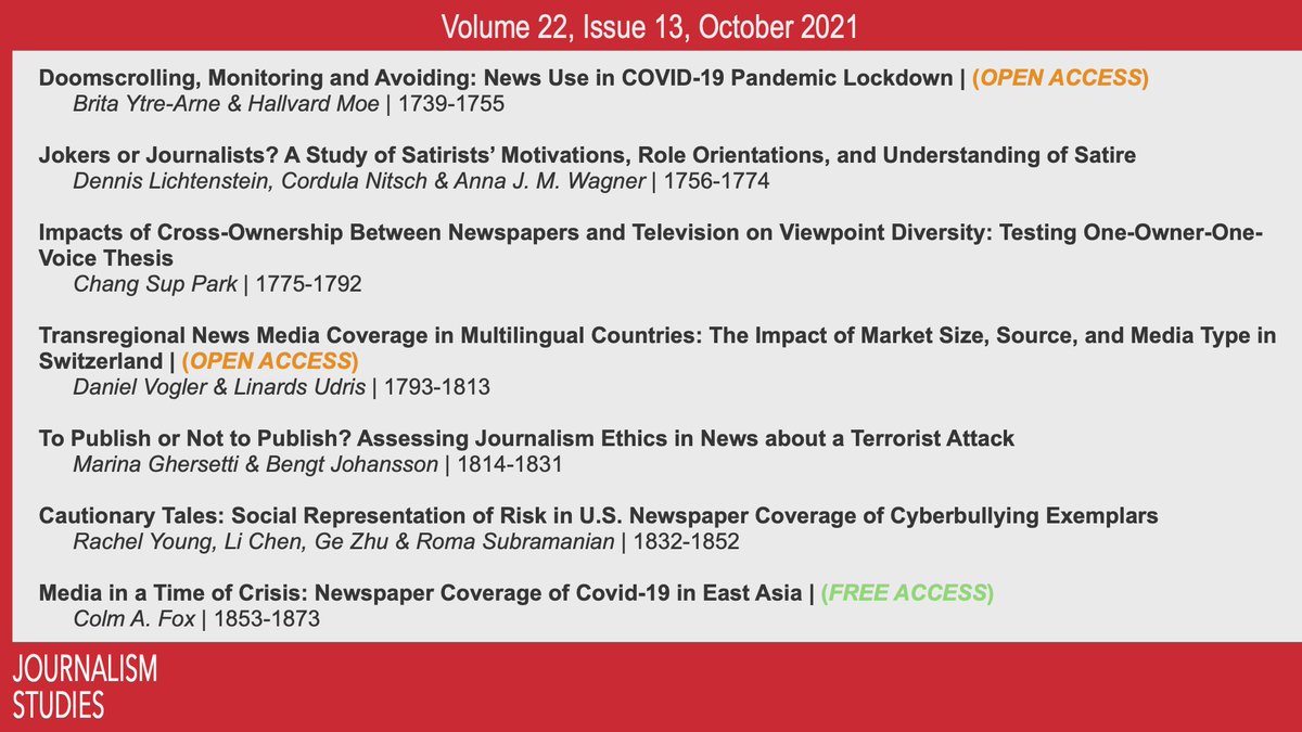 journstudies's tweet photo. ISSUE 13 is OUT! It includes fantastic work by @BritaYtreArne, Hallvard Moe, Dennis Lichtenstein, @CordulaNitsch @AnnaJMWagner Chang Sup Park @DnVglr @LinardsUdris Marina Ghersetti @BengtJ Rachel Young, Li Chen, Ge Zhu, Roma Subramanian, @ColmFox.
https://t.co/JKGut3Ks4K https://t.co/NE7v0qpnVI