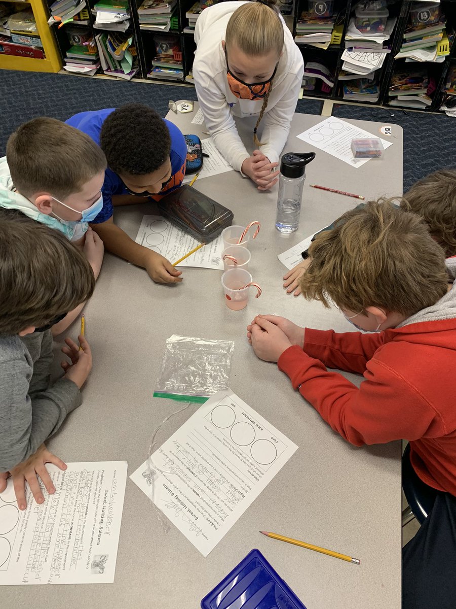 hyde4th's tweet photo. Does the temperature of water affect how quickly a candy cane will dissolve? Students made a hypothesis and observed today in Science! #GoWarriors @HydePrincipal @HydeElem https://t.co/qiVqnPRvjx