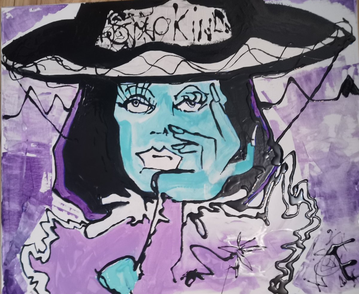 ArtLargeys's tweet photo. 'Smokin' 🏴 50 x 60 cm canvas #art #artwork #welshartist #welshladies https://t.co/xKSK3QeNQ3