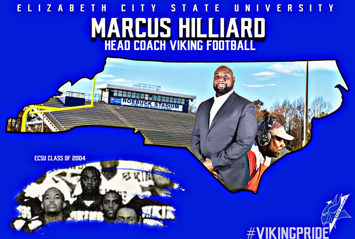 ECSUVikings's tweet photo. Vikings Announce Marcus Hilliard as Football Head Coach https://t.co/yVlTEYem5U https://t.co/N0KG6umtwg