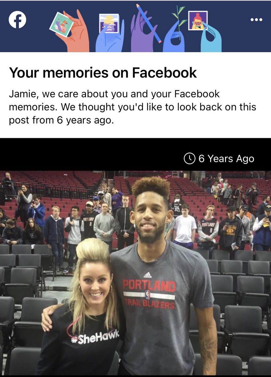JamieHudsonKOIN's tweet photo. Six years ago!? ๐ฑ Happy #SheHawk Anniversary โบ๏ธ
#RipCity
@drjacksblazers https://t.co/smQoIOjPMM