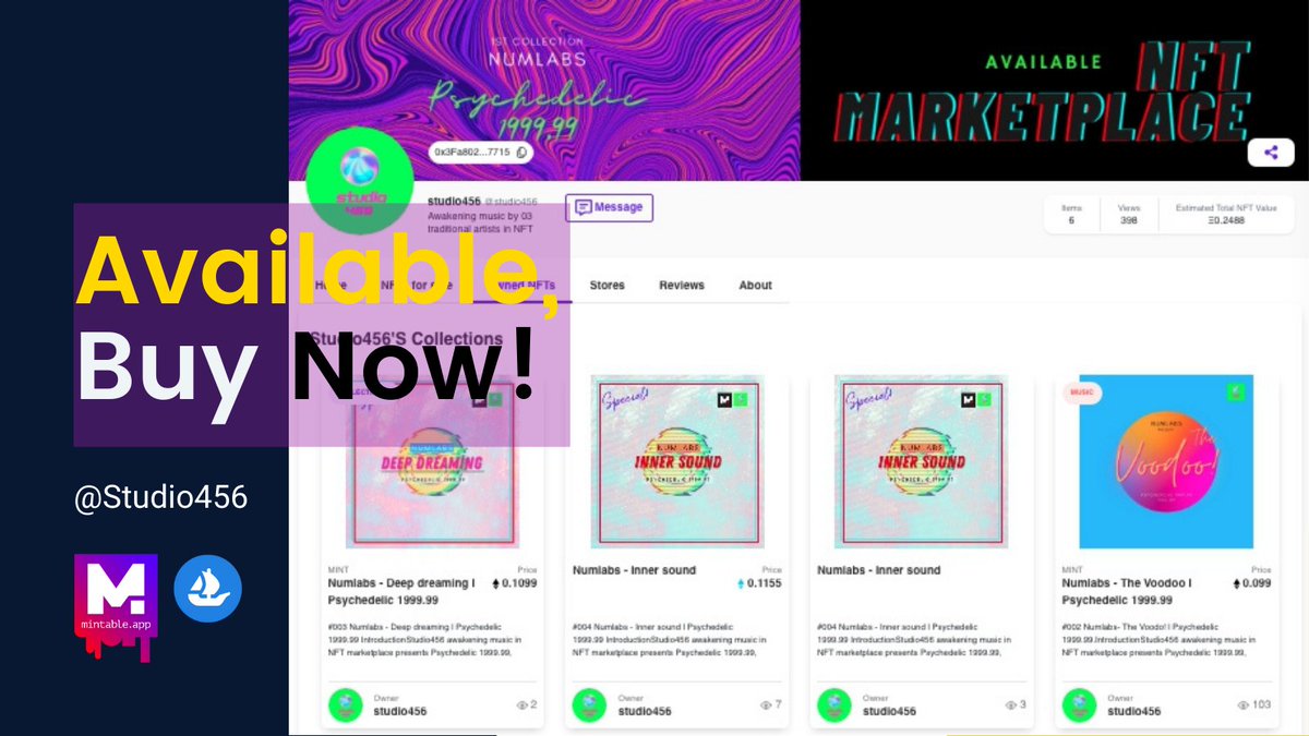 Studio456bkk's tweet photo. 💚💚Available lists waiting for you.💚💚

Discover link
👇
Mintable
https://t.co/23azfmj78f
👇
Opensea
https://t.co/ZRqmR0KfyB

#NFT #NFTCommunity #NFTs #Ethereum #polygonNFT https://t.co/pZRRlE8LyR