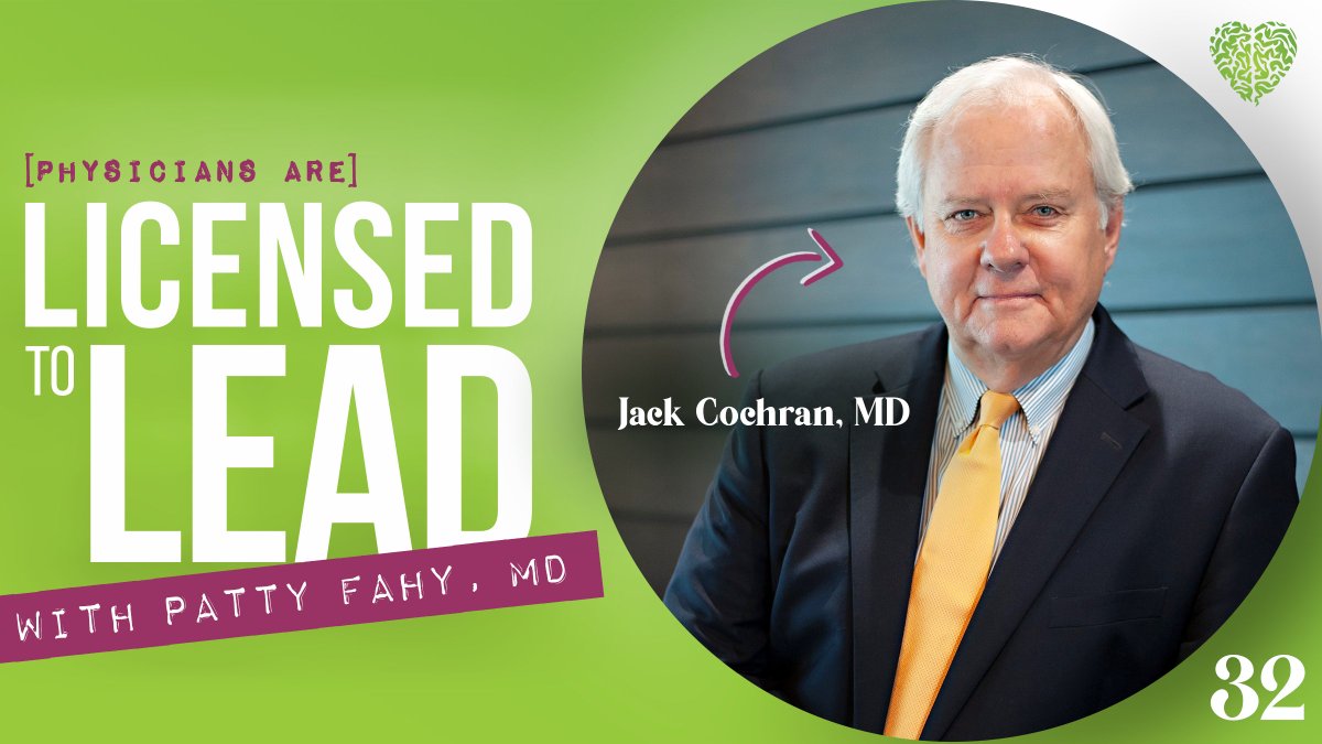 PattyFahyMD's tweet photo. A great conversation with the remarkable national healthcare leader @JackHCochran MD https://t.co/BG8mvjZdI2
@danielleofri 
@jc4ja
@MDAI
@healthpodnet
@podchaser
@somedocs
@PermanenteDocs
@lutheranmedctr
@doximity 
#PhysicianLeader #MedTwitter #podcast https://t.co/DccFqS6QMJ