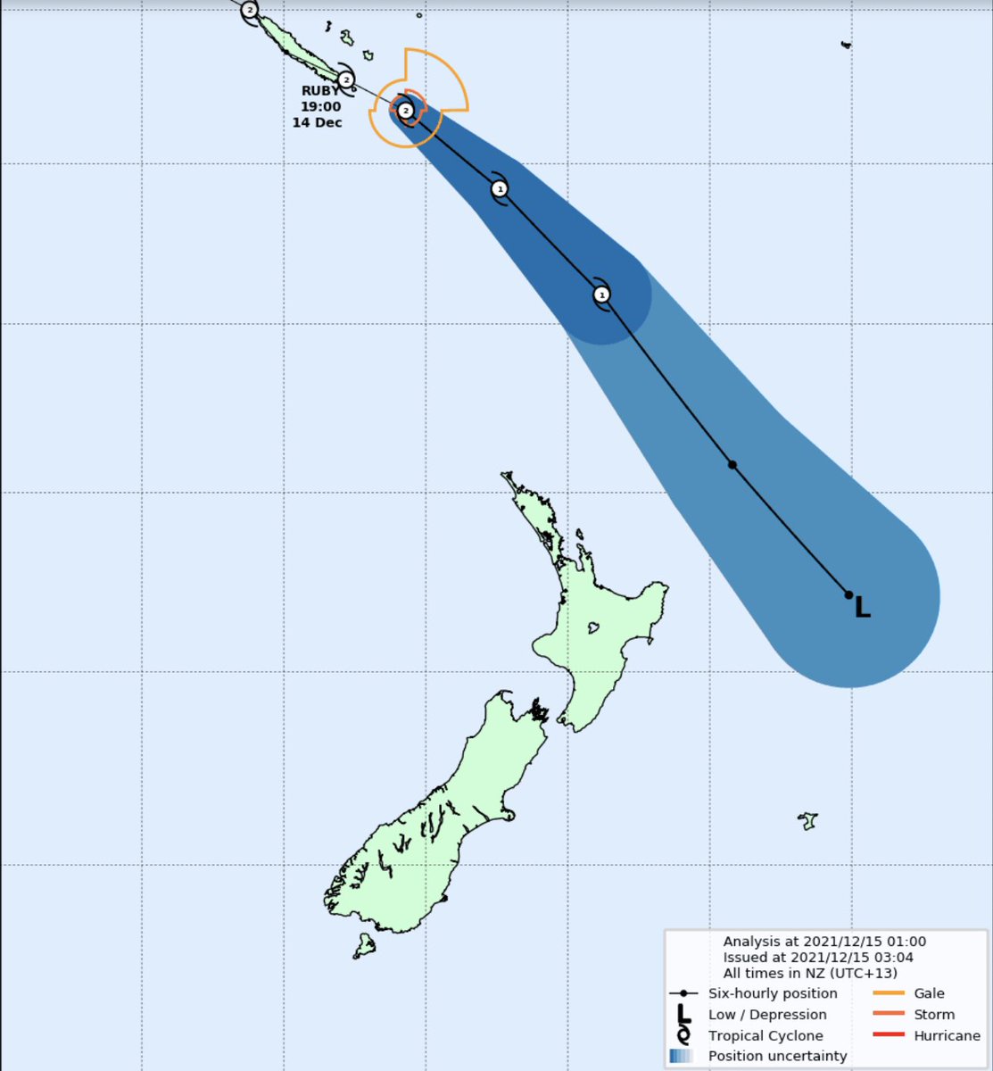 WeatherWatchNZ's tweet image. #CycloneRuby is now a Category 1 Tropical Cyclone as it tracks away from the equator &amp;amp; is also weakened further by low pressure over the #NewZealand area.

While the gales remain offshore, Ruby's Remnants (cool name for a band 🥁🎸) help bring more rain into eastern parts of NZ.