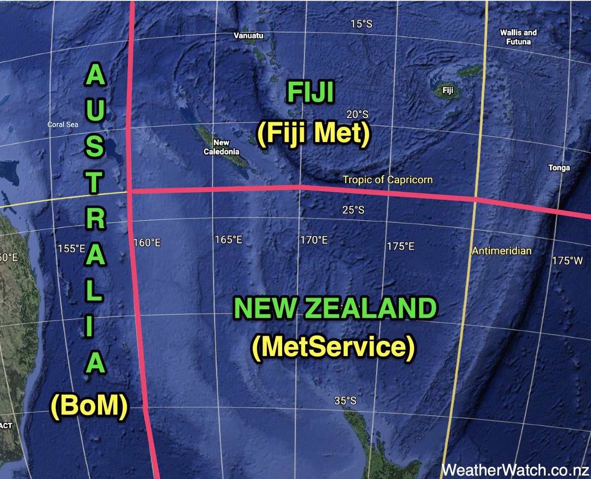 WeatherWatchNZ's tweet image. #CycloneRuby is now a Category 1 Tropical Cyclone as it tracks away from the equator &amp;amp; is also weakened further by low pressure over the #NewZealand area.

While the gales remain offshore, Ruby's Remnants (cool name for a band 🥁🎸) help bring more rain into eastern parts of NZ.