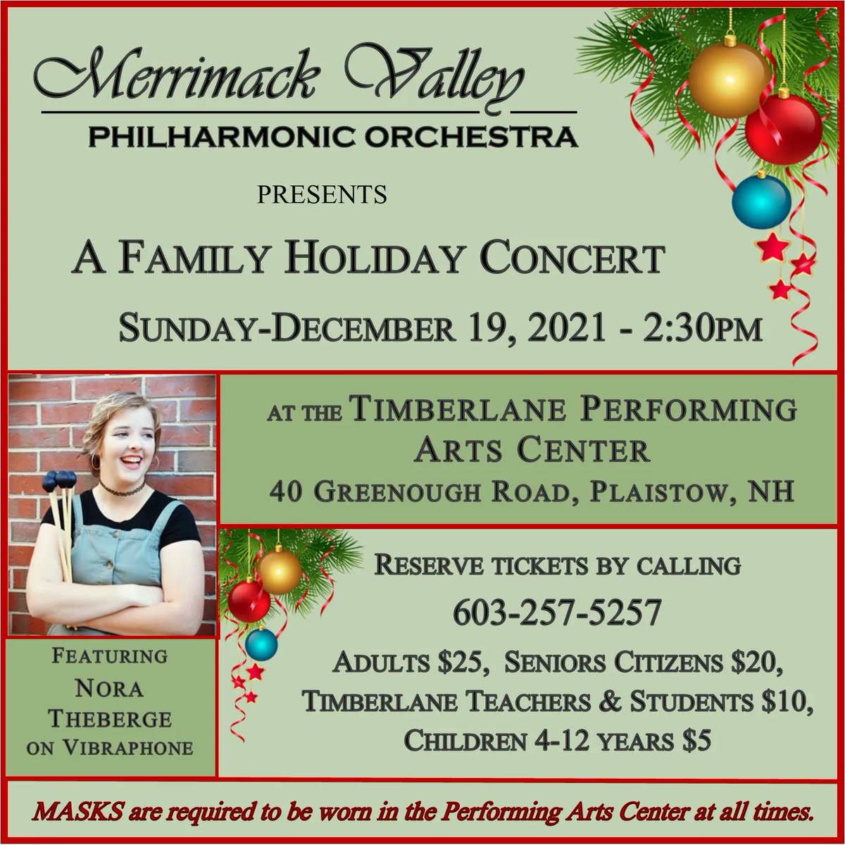 TimberlanePAC's tweet photo. The Timberlane Performing Arts Center welcome back MVPO in a live holiday concert on Sunday-December 19th! https://t.co/QNg8PGlaog