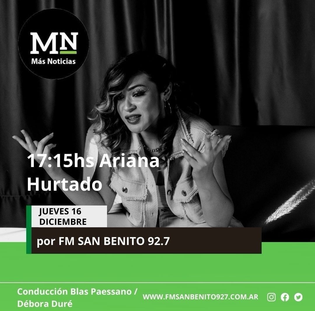 arianahurtadoof's tweet photo. ~//este JUENES 16 entrevista por @fmsanbenito927 📻 No se la pierdan! 😍

🇦🇷 -> 5:15pm
🇵🇪 -> 3:15pm
🇧🇷 -> 5:15pm
🇨🇱 -> 5:15pm
🇨🇴 -> 3:15pm
🇨🇺 -> 3:15pm
🇪🇦 -> 9:15pm
🇲🇽 -> 2:15pm
🇮🇹 -> 9:15pm https://t.co/tlKawcXx9e