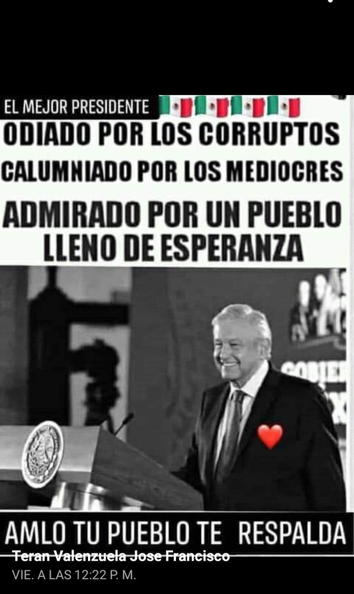 IsmaelM09969448's tweet photo. @jorgeberry México mejor que nunca los que votarmos por estamos festejando el cambio 
Y los corruptos estresados enojados respingando ya despierten el cambio ya nada lo detiene 
Un mexico mejor solo con LOPEZ OBRADOR https://t.co/lFVwkKRVoO