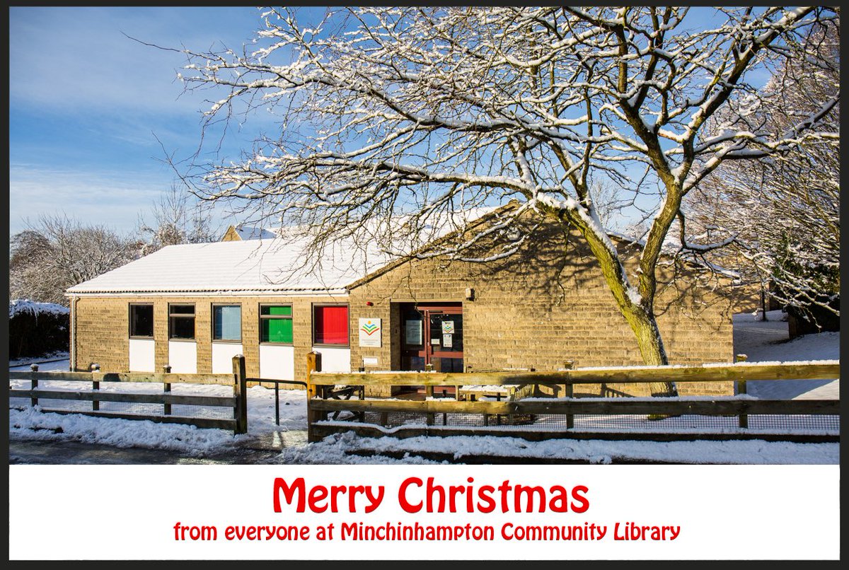 minchinlib's tweet photo. Merry Christmas and a very Happy New Year from everyone at Minchinhampton Community Library! 🎄 https://t.co/IqHBqPBrnZ
