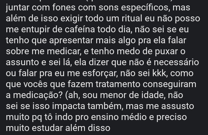 TDAHsque's tweet photo. NÃO SE ENTOPE DE CAFEÍNA PELO AMOR

anon, não tem como um psicólogo te passar remedio, mas você pode pedir pra sua psicóloga o encaminhamento para uma psiquiatra https://t.co/gPkKilq9qj