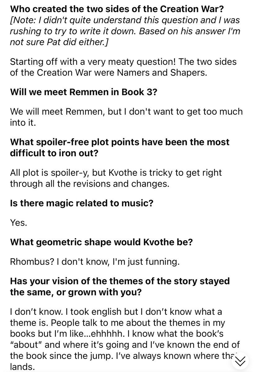 The_KingKillers's tweet photo. Pulled this off Reddit. Here were questions he answered. https://t.co/aDmoJGWbSu