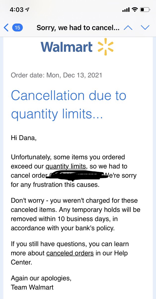 DanaLBoyle84's tweet photo. @PS5StockTracker Ha. And just like that, Walmart canceled my order! Ugh. https://t.co/8iiFVIAvwR