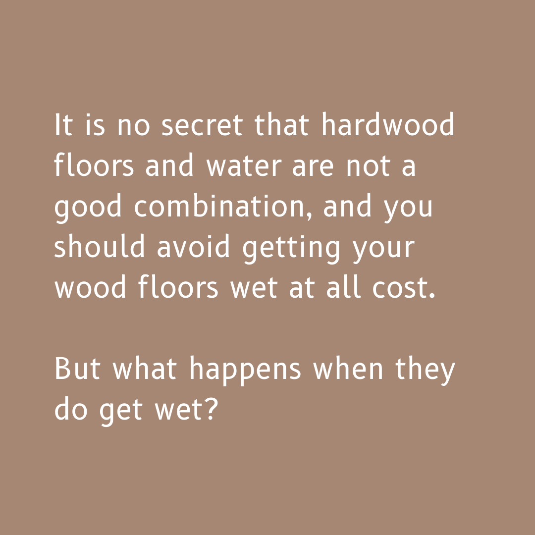 FlooringMy's tweet photo. We’ve all heard that wood and water are not a great combo. But what happens when hardwood floors get wet? 

A little spill? A flood? Read through to learn more. 
#hardwoodfloors #flooring #floors #wetfloors https://t.co/kmEGIDk3xt