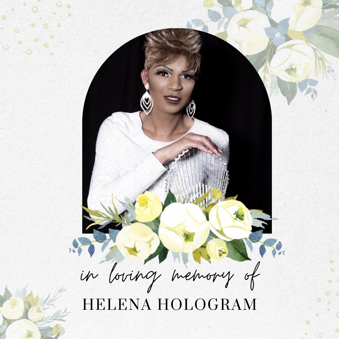 The pride center of Maryland is sad to hear of the passing of the LEGENDARY Performer Helena Hologram. Rest in peace!