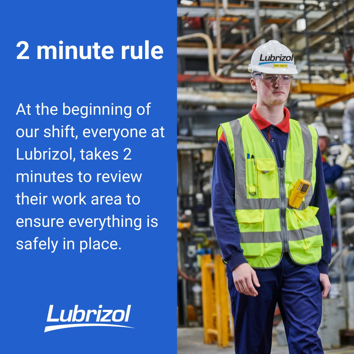 LubrizolCorp's tweet photo. Another one of the #HumanPerformanceTools we use @LubrizolCorp to ensure #OperationalExcellence and #Safety - the two minute rule. https://t.co/2NTGPWzTPn