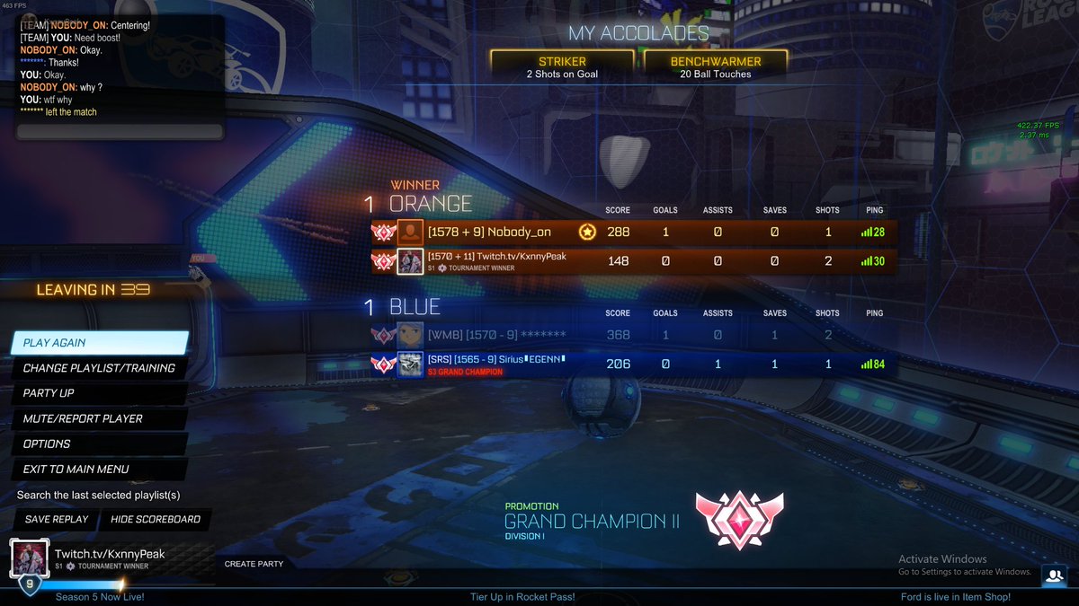KxnnyPeak's tweet photo. Finally can call myself a GC2 player and not just GC1/2 🤦♂️Basically pro now... Hitting GC2 for the first time feels good on stream too👀#rocketleague #grandchampion2 #gc2 #proplayer #rlpro https://t.co/qjnQnn9hwm