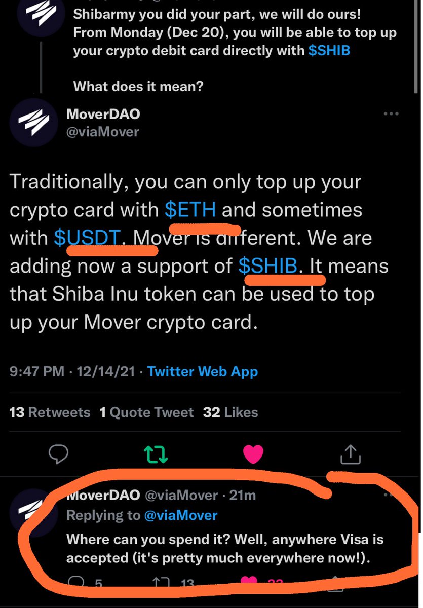 LucieSHIB's tweet photo. I’m pleasantly SHOCKED 😳 Thank you @viaMover                                                                 🦾🦾🦾    #SHIB CAN BE NOW USE WITH VISA! #SHIB #SHIBARMY https://t.co/hC7VafqSYF