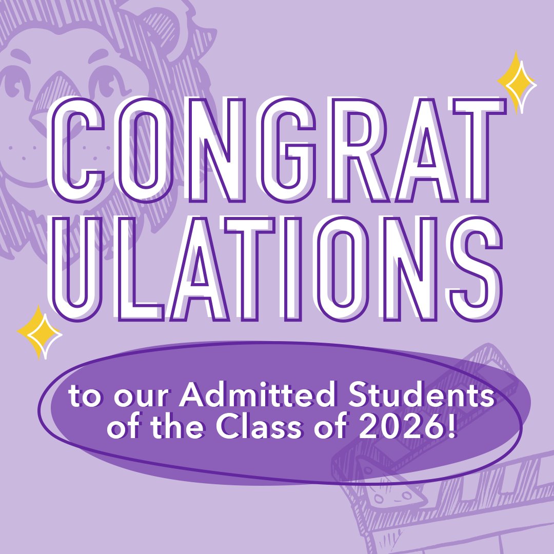 EmersonCollege's tweet image. Congratulations to all of our newly Admitted Students! We can’t wait to welcome you to the Emerson #Classof2026! 🦁 💜 🎉 👏