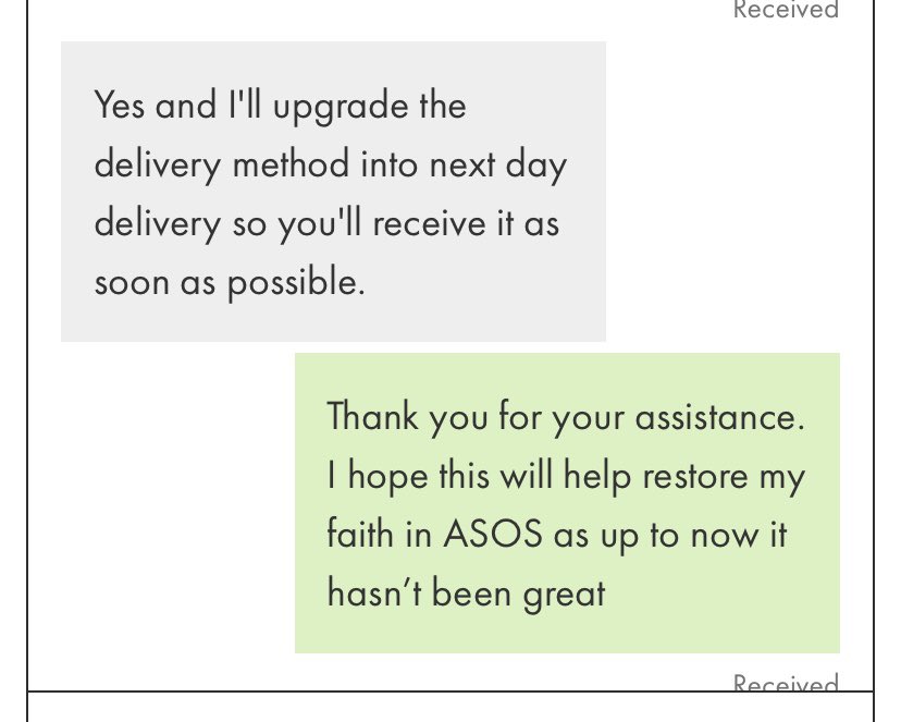 DonnaIbbott's tweet photo. @ASOS 2/2 - restore my faith! https://t.co/L4XoXHmTOq