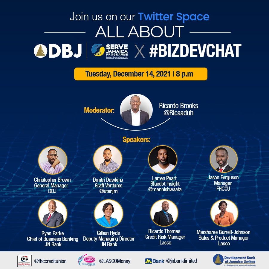 LASCOMoney's tweet photo. WE  ARE ALL ABOUT MSMEs join LASCO Microfinance Ltd this evening at 8pm with @DBJamaica #bizdevchat #moneymaker #lascomoney #lascomicrofinance #msmeloans https://t.co/Gp80PaOzmI https://t.co/dQYkNtmOSv