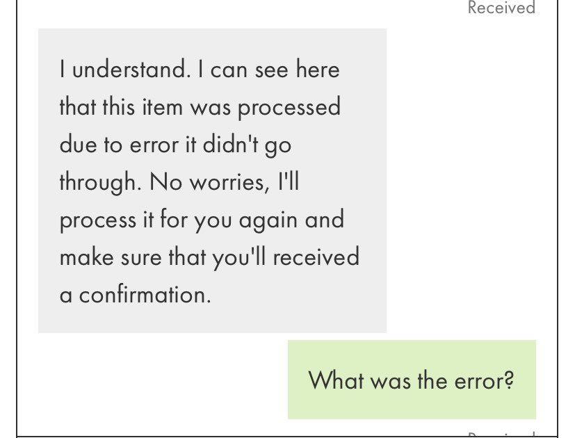 DonnaIbbott's tweet photo. @ASOS I’m hoping that I’m not being lied to a 3rd time by your customer service online chat… 1/2 https://t.co/eYF1xiifKL
