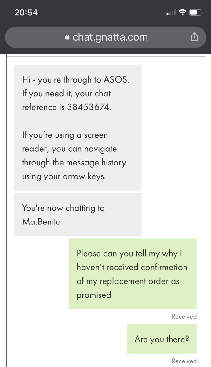 DonnaIbbott's tweet photo. @ASOS I’m hoping that I’m not being lied to a 3rd time by your customer service online chat… 1/2 https://t.co/eYF1xiifKL