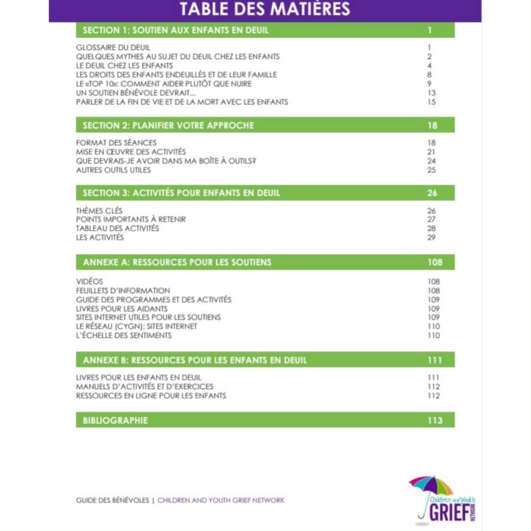 c_grief's tweet photo. Highlighting a complete activity summary &amp;  table of contents from our original handbook to support #grievingchildren. Available in English &amp; French, for free pdf/ hardcopy of our website under resources https://t.co/iT5vkVWNCk https://t.co/Rw30gtxF4H