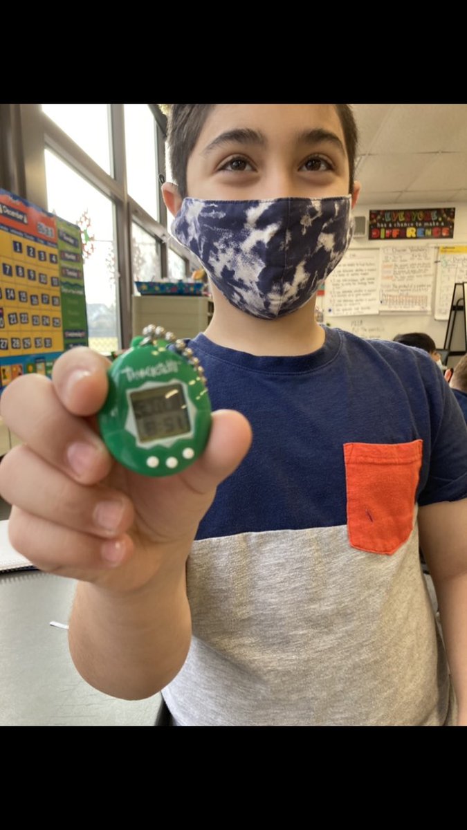 Fun at the 4th grade auction! One student used his Euclid Eagle Dollars to bid on a Tamagotchi! #euclidexplores #rtsd26learns