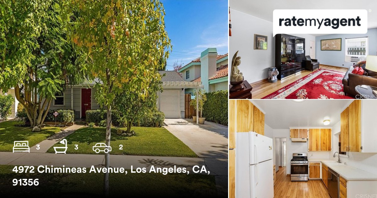 REAgent2MDs's tweet photo. 3 🛏 3 🛀 2 🚘
📍 4972 Chimineas Avenue, Los Angeles, CA, 91356

My latest sale on #ratemyagent
https://t.co/Bj9AsiaaFN https://t.co/OkLD2tisOe