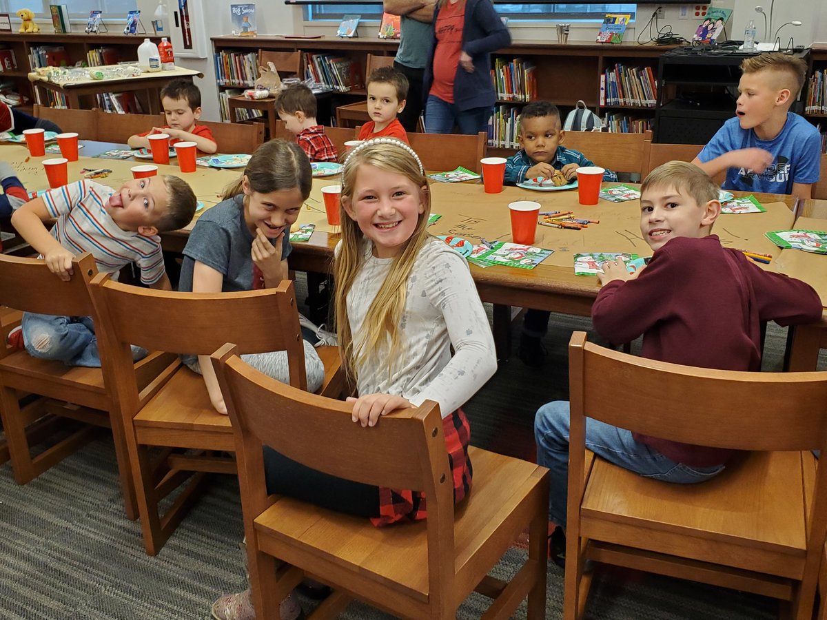 What a great time at the staff kid cookies and story with @loribaileyteach  Thank you for keeping this Lyon tradition alive. The kids had a BLAST! Being a teacher kid is hard and they just felt so special. Thank you 🤗❤️#lyonleads