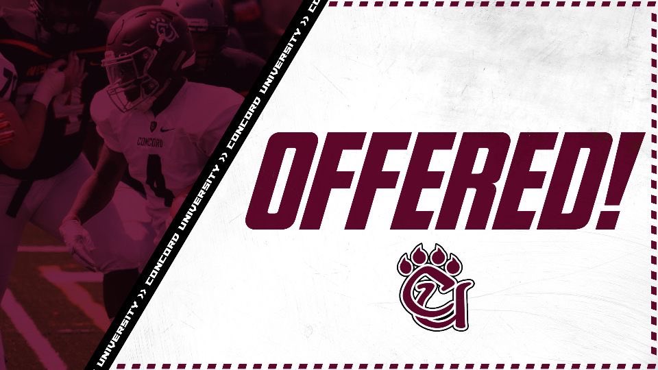 JayHenderson09's tweet photo. Blessed to receive an offer from Concord University #AGTG🙏🏽 @MaxLilly01 @MC_Recruiting @coachjlovelady @CoachJRickman @ChadSimmons_ @Mansell247 https://t.co/kzY8QtJWYc