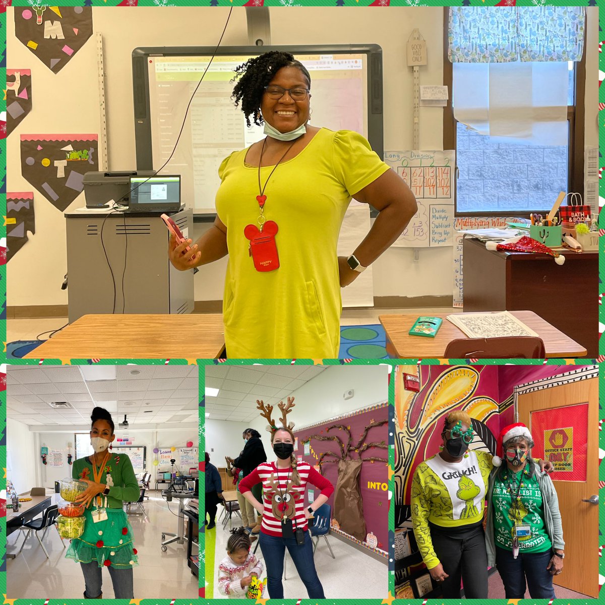 CounselorTHES's tweet photo. Today was #GrinchDay at @Thomasville_HES! All staff and students had a great time wearing their green. We even had a visit from the Grinch and Cindy Lou! #THESWinterWonderland has been a huge success. Can’t wait to see what’s next tomorrow. #ChooseTHES https://t.co/u8XLAfgCTH