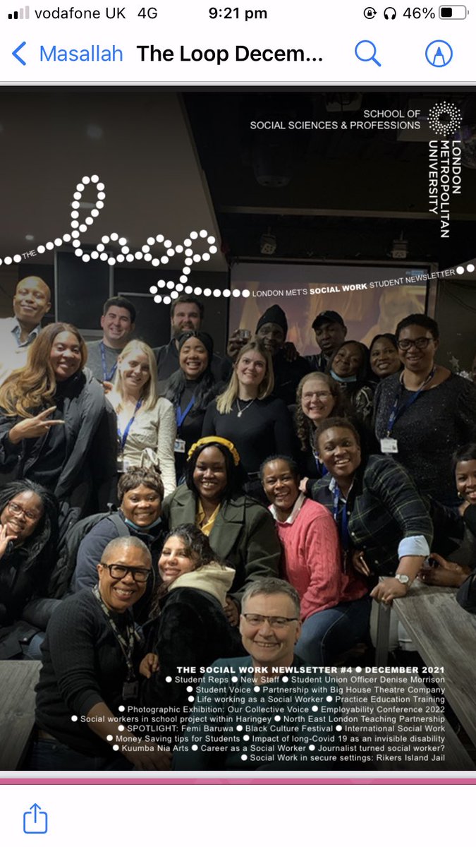 Latest edition of social work student publication The Loop is out! This innovative initiative emphases the importance of student voice and is entirely co-produced with students who are co-editors with Donna Jones Head of Social Work.