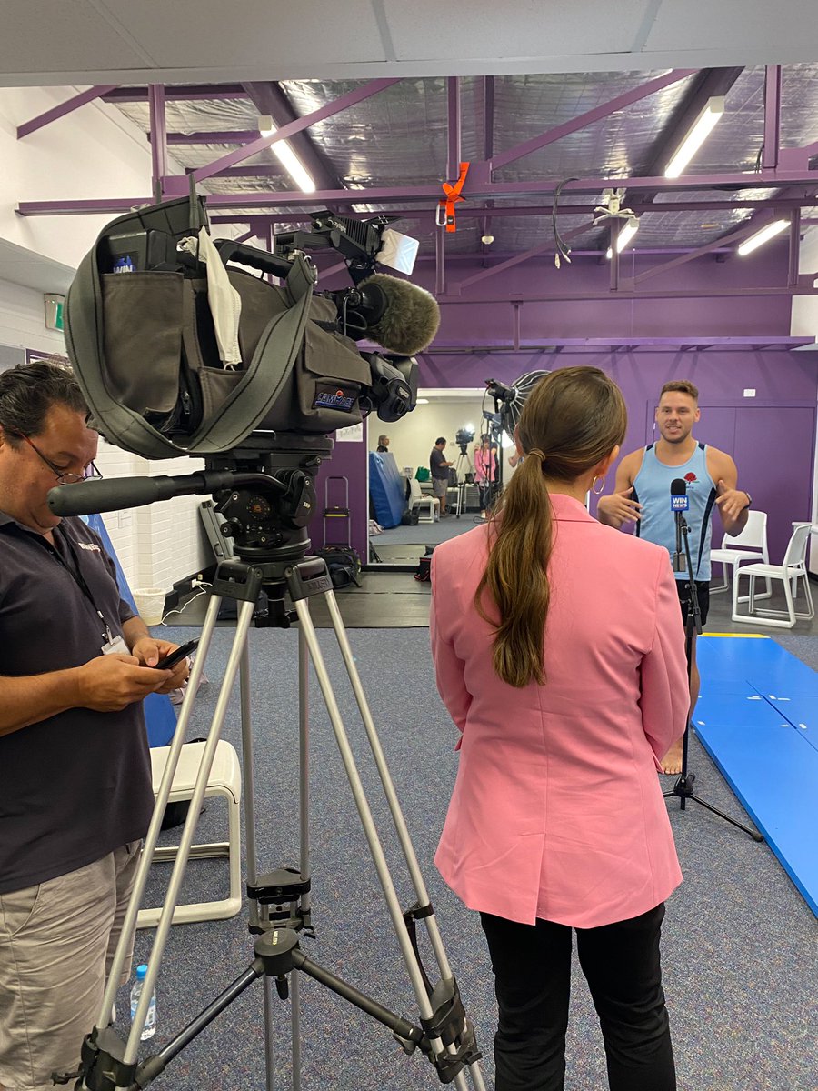 BRLUOW's tweet photo. Such a wonderful opportunity to have @WINNews_Woll &amp; @nathan_dart visit our lab yesterday to showcase Maddy’s research into netball-specific footwear for men. 

Stay tuned to see our story shared in the lead up to the release of the first ever documentary on men’s netball 👀 https://t.co/ZPYd3EU0qA