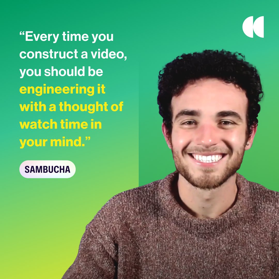 Creatorconfs's tweet photo. “Every time you construct a video, you should be engineering it with a thought of watch time in your mind” 

— @sambucha 

Are you strategically using the first three seconds of your videos to hook your audience? You might wanna start now 🧨

#creatorconf2021 #tiktokcreators https://t.co/DijORYbbEA