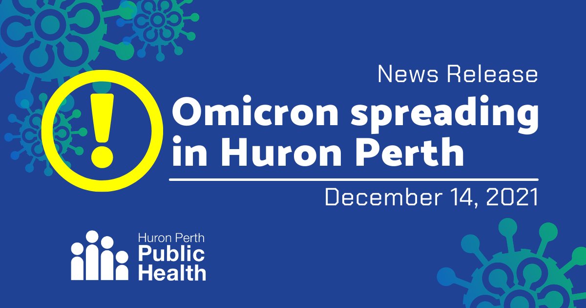 HPPublicHealth's tweet photo. The Omicron variant of #COVID19 is spreading rapidly across the region. Huron Perth residents are advised to protect themselves &amp; their loved ones as much as possible. Learn more in full release: https://t.co/FIB44PSgkB https://t.co/7P6vVbUdDU