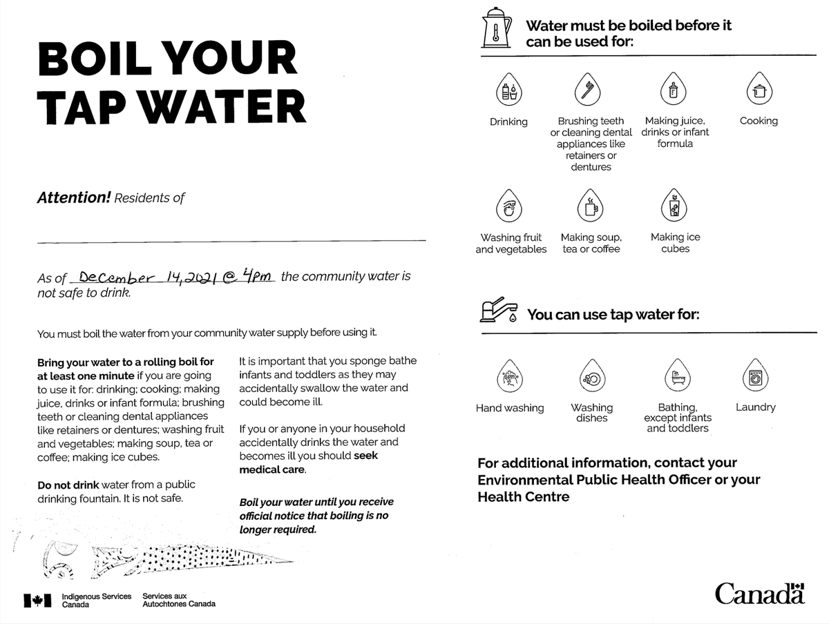 OfficialCottfn's tweet photo. 💧Effective December 14, 2021 at 4:00 PM, Chippewas of the Thames First Nation is under a Boil Water Advisory. This also applies to the residents of Munsee-Delaware Nation. The community water is NOT safe to drink - you MUST boil the water from your water supply before using it. https://t.co/3EVHyzbsbX