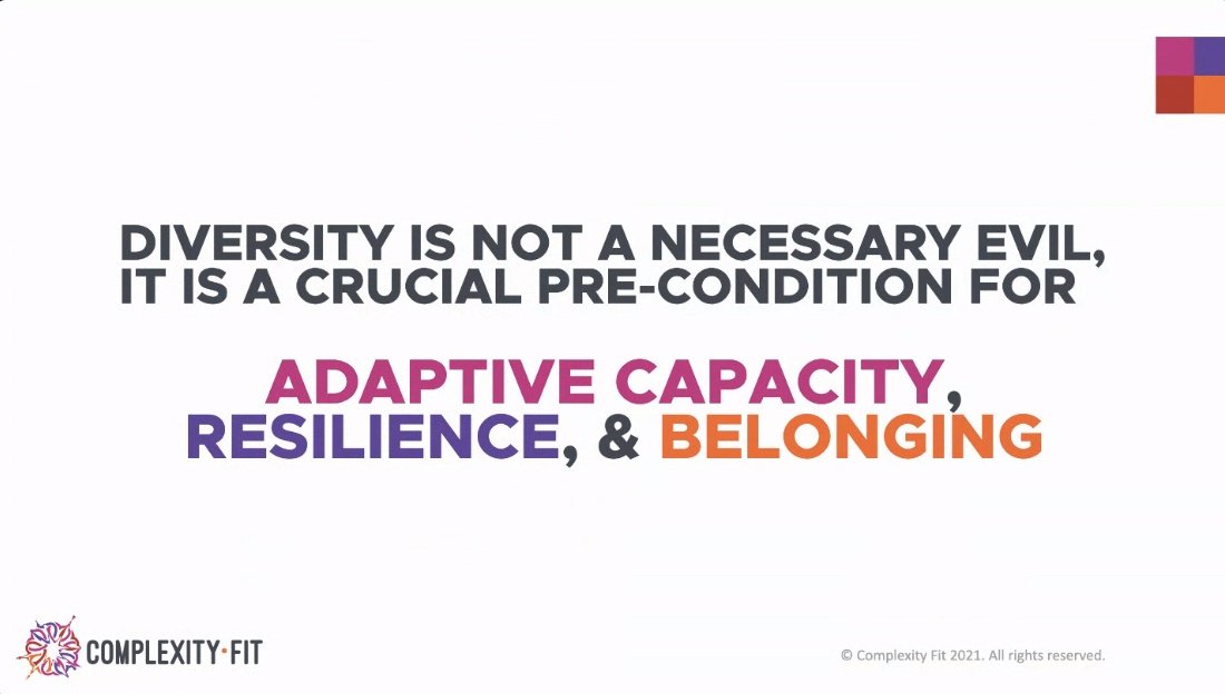 FischerInna's tweet photo. #Diversity is not a necessary evil, it is a crucial pre-condition for adaptive capacity, resilience &amp; #belonging. (🙏🏽@sonjabl)

Geht mir immer noch nicht aus dem Kopf.
Quelle: wahnsinnig wertvoller Vortrag von @sonjabl bei #DiversityStoriesThatMatter https://t.co/KnspASHLgr