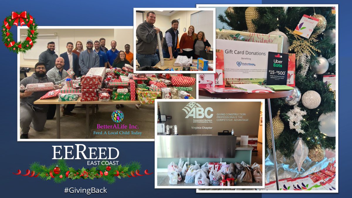 This holiday season, E.E. Reed East Coast is proud of our team for donating their time and resources to help those in need.  We are blessed to have the opportunity to help our community and #giveback.