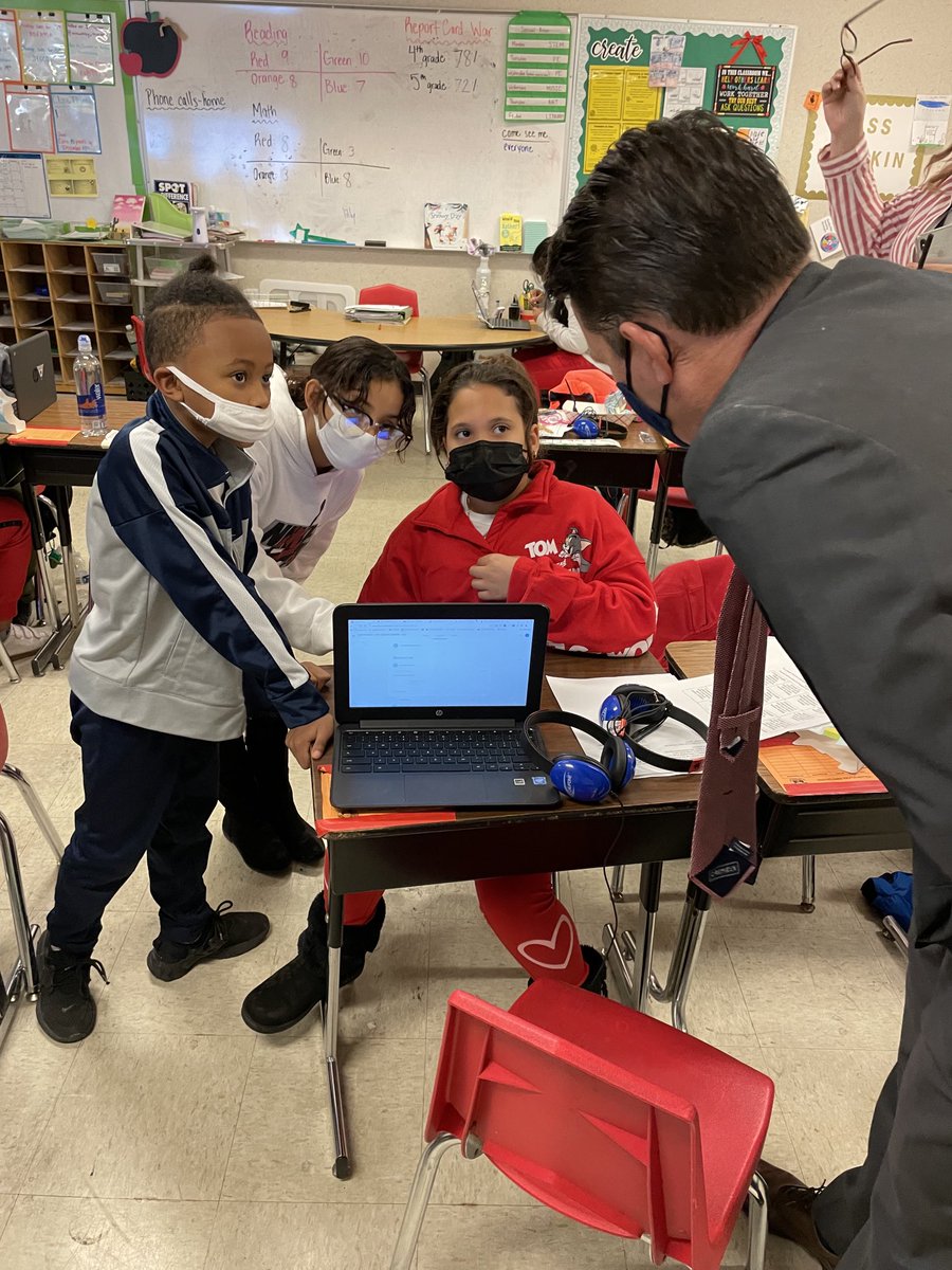 JCPSSuper's tweet photo. It was “Dress like a Candy Cane” day at @BlakeElementary. Great visit with engaging teachers and students ready to learn. #WeAreJCPS https://t.co/soVtHTRUOR