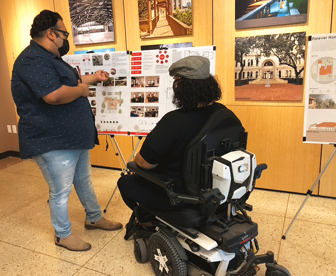 UTSA's tweet photo. UTSA architecture students learn to design homes for people with disabilities: https://t.co/pY9GAAPRhD
#UTSA #UTSASuccess #Architecture #Design #UniversalDesign @UTSA_CEID @NedaNorouzi @DisabilitySA https://t.co/MSuxaUZy1g