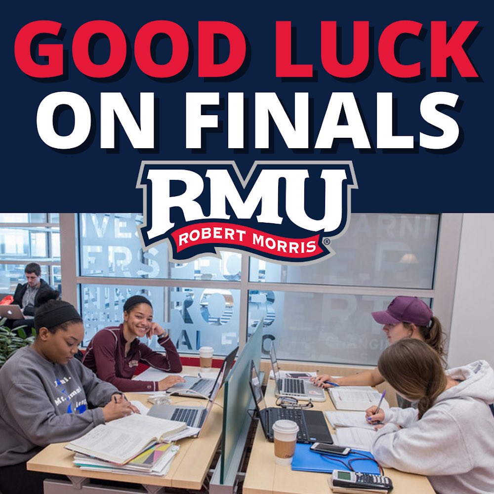 TheCenter_RMU's tweet photo. Good luck on finals RMU! We in the Center for Student Success are behind you all the way! https://t.co/ijpFQKB9wj